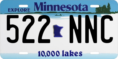 MN license plate 522NNC