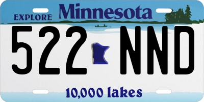 MN license plate 522NND