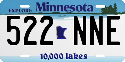 MN license plate 522NNE