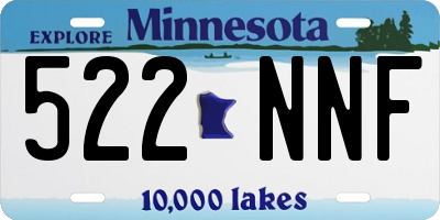 MN license plate 522NNF