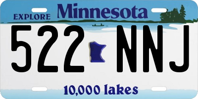MN license plate 522NNJ