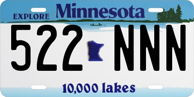 MN license plate 522NNN