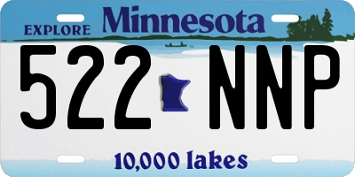 MN license plate 522NNP