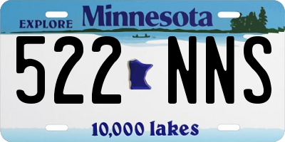 MN license plate 522NNS