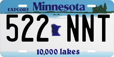 MN license plate 522NNT