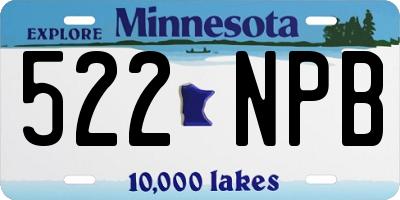 MN license plate 522NPB