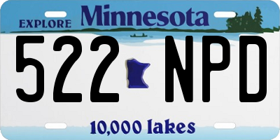 MN license plate 522NPD