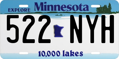 MN license plate 522NYH