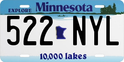 MN license plate 522NYL