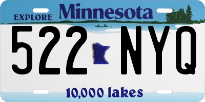 MN license plate 522NYQ