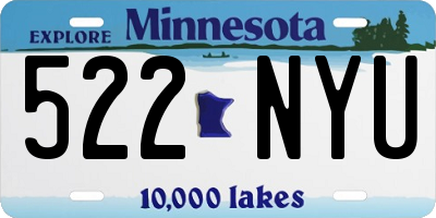 MN license plate 522NYU