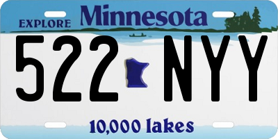 MN license plate 522NYY