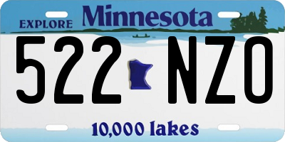 MN license plate 522NZO