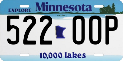MN license plate 522OOP