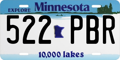 MN license plate 522PBR
