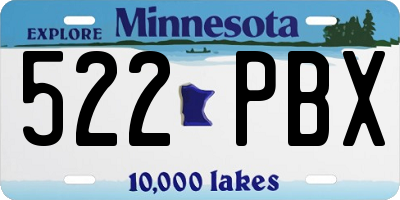 MN license plate 522PBX