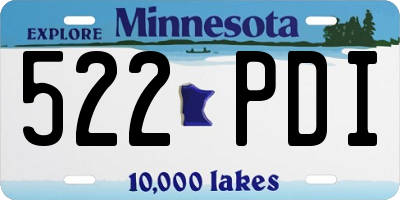 MN license plate 522PDI