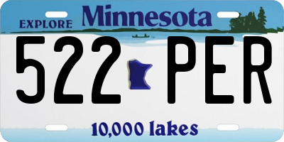MN license plate 522PER
