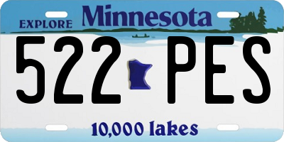 MN license plate 522PES
