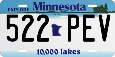 MN license plate 522PEV