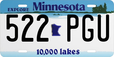 MN license plate 522PGU