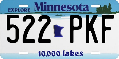 MN license plate 522PKF
