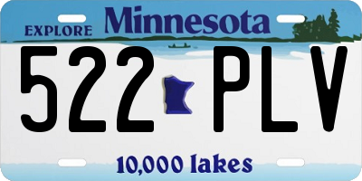 MN license plate 522PLV