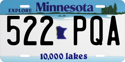 MN license plate 522PQA