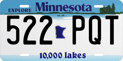 MN license plate 522PQT