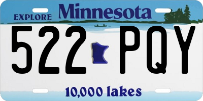 MN license plate 522PQY
