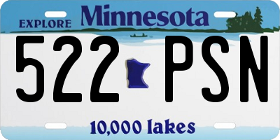 MN license plate 522PSN