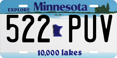 MN license plate 522PUV
