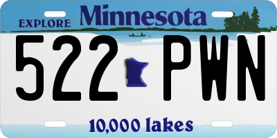 MN license plate 522PWN
