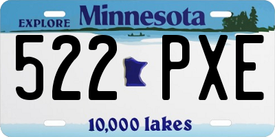 MN license plate 522PXE