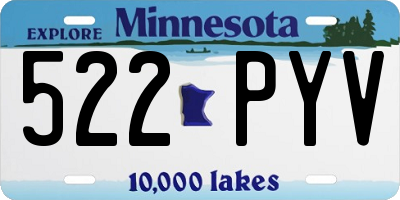 MN license plate 522PYV