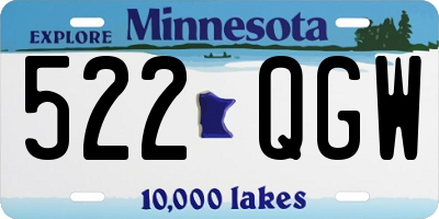MN license plate 522QGW