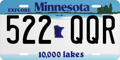 MN license plate 522QQR