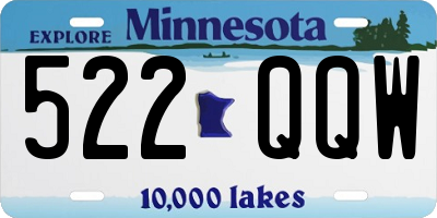 MN license plate 522QQW