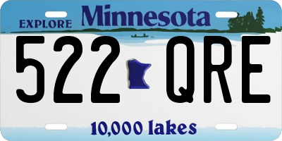 MN license plate 522QRE