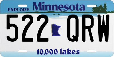 MN license plate 522QRW