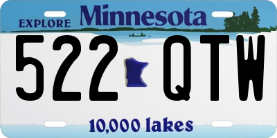 MN license plate 522QTW