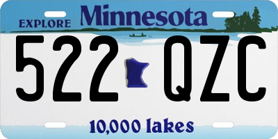 MN license plate 522QZC