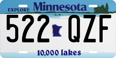 MN license plate 522QZF