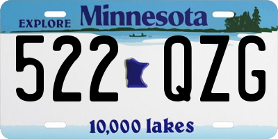 MN license plate 522QZG