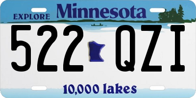 MN license plate 522QZI