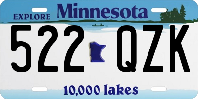 MN license plate 522QZK