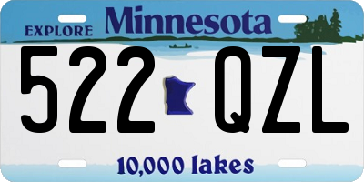 MN license plate 522QZL