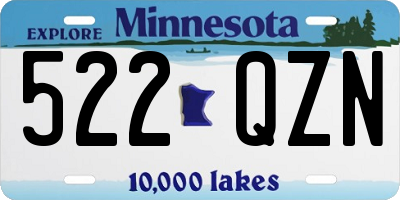 MN license plate 522QZN