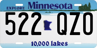 MN license plate 522QZO