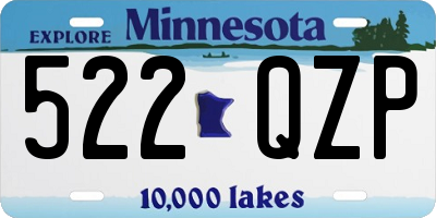 MN license plate 522QZP
